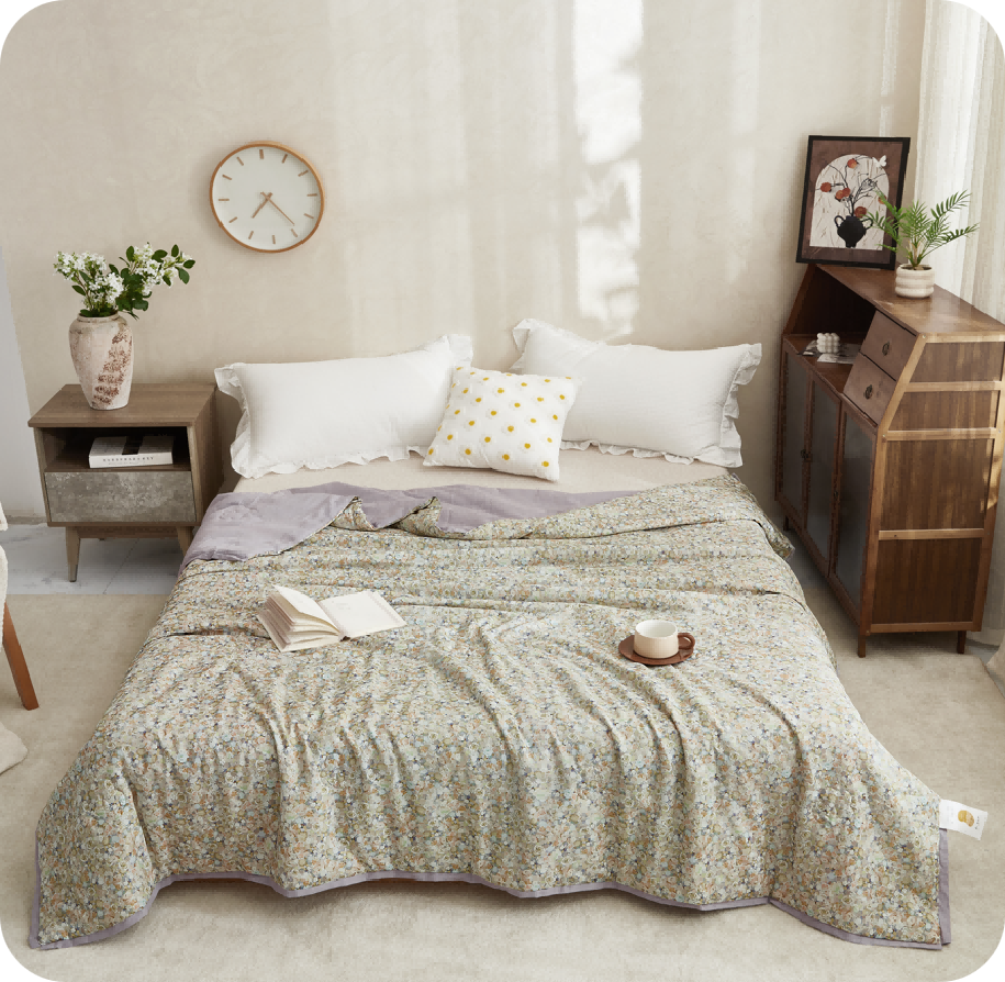 双层有氧棉夏被-莫奈花圃 TQ-B129